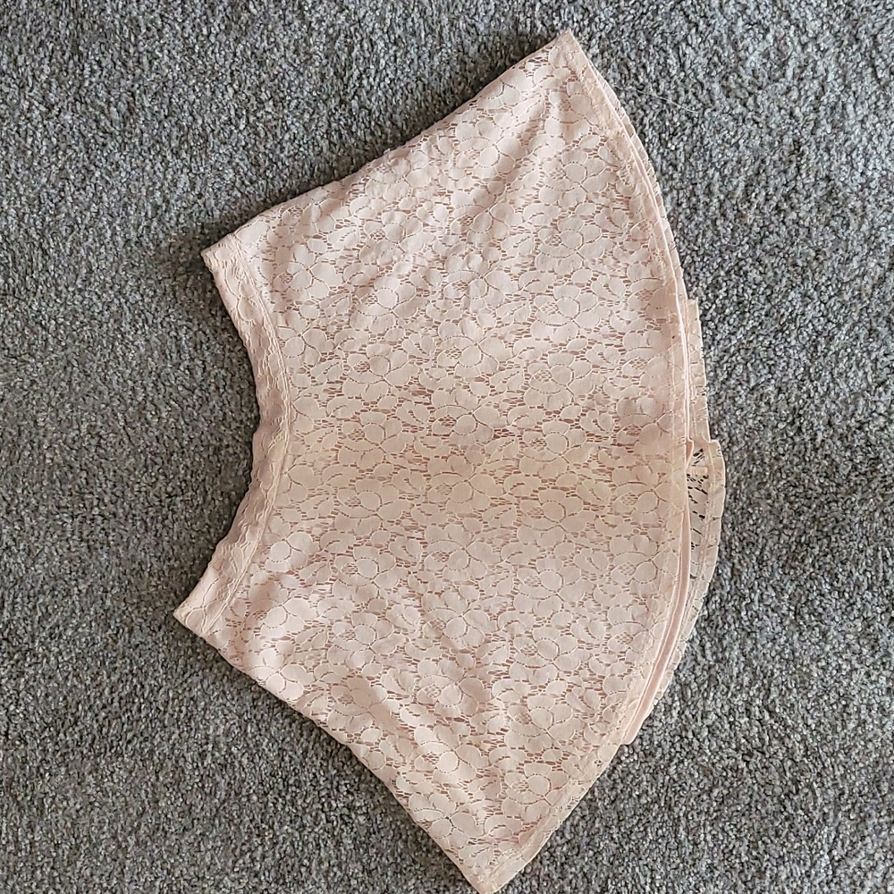 Pink Lace Skater Skirt
